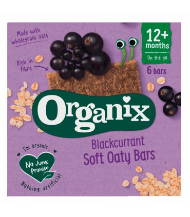 ORGANIX - BATOANE ECOLOGICE (BIO) DIN OVAZ INTEGRAL CU MERE SI COACAZE NEGRE 6X23G, 12luni+
