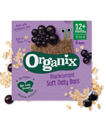 ORGANIX - BATOANE ECOLOGICE (BIO) DIN OVAZ INTEGRAL CU MERE SI COACAZE NEGRE 6X23G, 12luni+