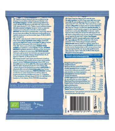 ORGANIX - SNACK ECOLOGIC (BIO) STELUTE DIN PORUMB CU BRANZA, 20G, 7luni+