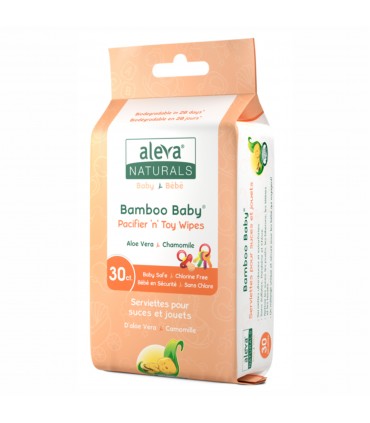 ALEVA NATURALS SERVETELE UMEDE DIN FIBRE DE BAMBUS PENTRU CURATAT SUZETE SI JUCARII, 30 BUC