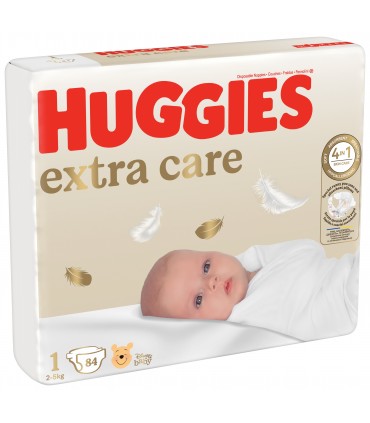 HUGGIES - EXTRA CARE 1 (2-5KG), 84buc_Mega