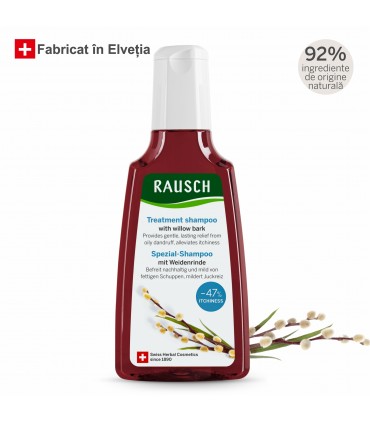 Rausch - Gama Anti-matreata grasa si prurit - Sampon special, cu scoarta de salcie, 200ml