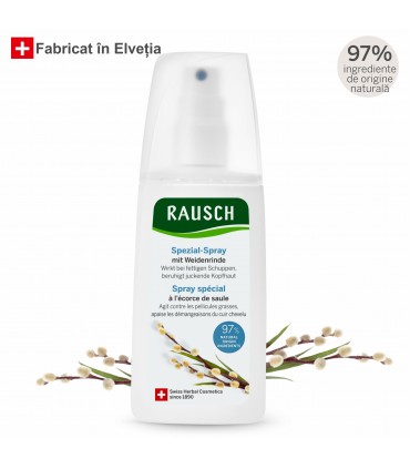 Rausch - Gama Anti-matreata grasa si prurit - Spray special, cu scoarta de salcie, 100ml
