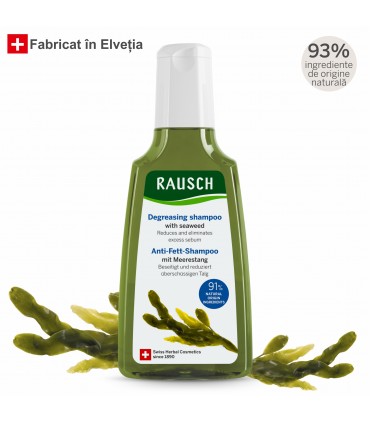 Rausch - Gama efect degresare - Sampon pentru păr gras, cu alge marine, 200ml