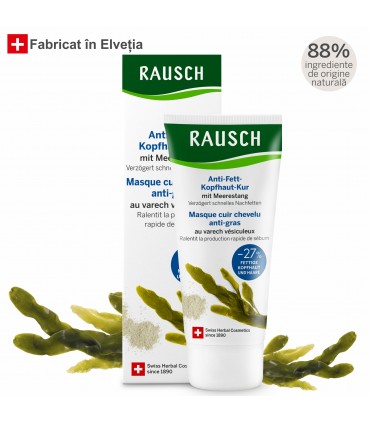 Rausch - Gama efect degresare - Tratament pentru scalp si păr gras, cu alge marine, 200ml