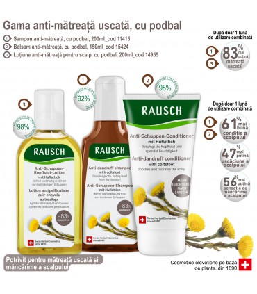 Rausch - Gama cu Podbal - Lotiune anti-matreata, cu podbal, 200ml