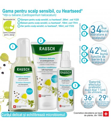 Rausch - Gama Pentru Scalp sensibil - Sampon cu Heartseed*, 200ml