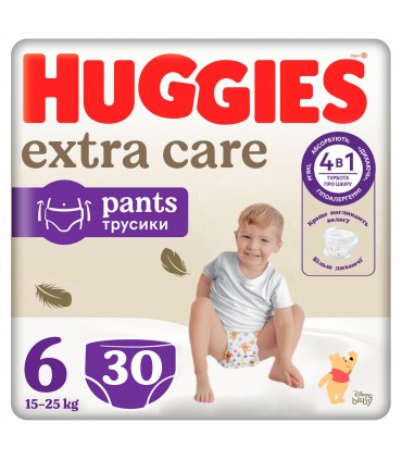 Huggies - EXTRA CARE PANTS - Scutece Chilotel Nr.6 (15-25kg), 30 BUC