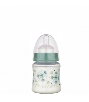 Baby Nova - Biberon PP ,cu gat larg si tetine sistem anticolici, 150ml