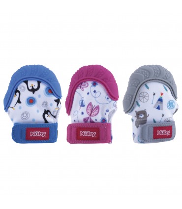 Nuby - Manusa pt. dentitie cu silicon, 3luni+