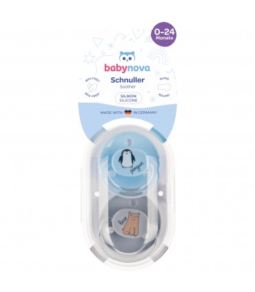 Baby Nova - SUZETE ROTUNDE, din silicon, + STERIBOX, 0-24 luni