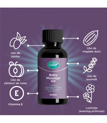 Colief Baby Massage Oil -  Ulei calmant pentru masaj, 100ml, 0luni+