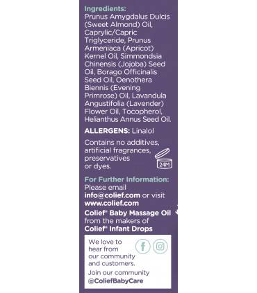 Colief Baby Massage Oil -  Ulei calmant pentru masaj, 100ml, 0luni+