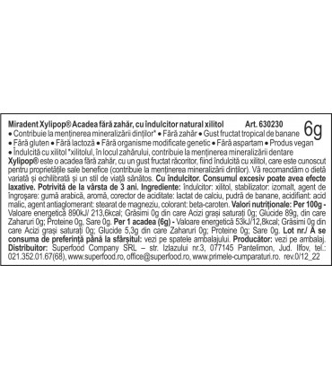 Miradent - Acadea Xylipop cu gust fructat de banane