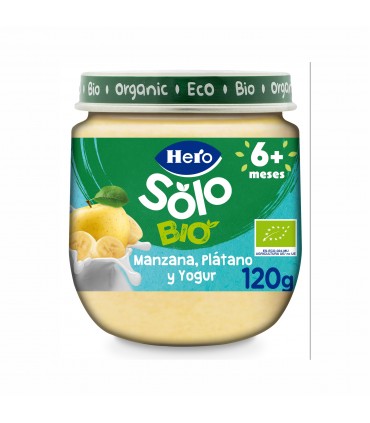 HERO SOLO BIO - IAURT, MERE, BANANE, ECO, 120G, 6luni+