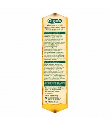 ORGANIX - BISCUITI ECOLOGICI (BIO) CU BANANA. 135g, 12luni+