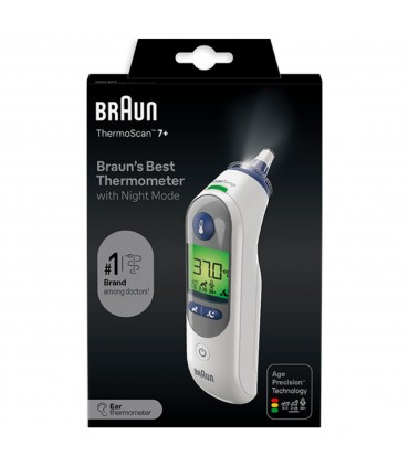 Braun - ThermoScan® 7+ cu NIGHT MODE - Termometru auricular - Age precision (taxa verde inclusa in pret 0.15 lei/buc)