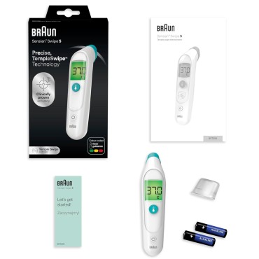 Braun - Termometru de frunte TempleSwipe™, model BST200 - Taxa verde inclusa in pret 0.75 lei/buc