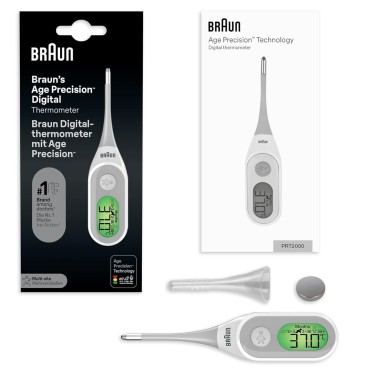 Braun - Termometru flexibil 8 sec cu Age precision, model PRT2000