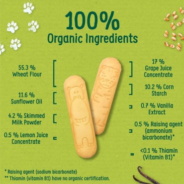 ORGANIX - BISCUITI ECOLOGICI (BIO) ”LITTLE RUSKITS” CU VANILIE, PENTRU SUGARI, 60G, 6luni+