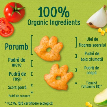 ORGANIX - GRUFFALO - FIGURINE  ECOLOGICE (BIO) DIN PORUMB CU BARBECUE, 4X15G, 12luni+