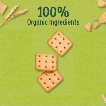 ORGANIX - BISCUITI ECOLOGICI MINI CHEESE CRACKERS (BIO) CU BRANZA, 4X20G, 12luni+