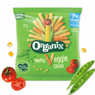 ORGANIX - STICKSURI ECOLOGICE (BIO) DIN PORUMB CU LEGUME, 15G, 7luni+