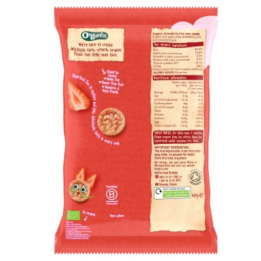 ORGANIX CLOUDS - RONDELE ECOLOGICE (BIO) DIN OREZ CU CAPSUNI, 40G, 7luni+