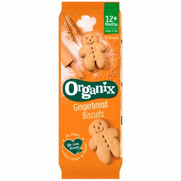 ORGANIX - BISCUITI ECOLOGICI (BIO) CU GHIMBIR, 135G, 12+