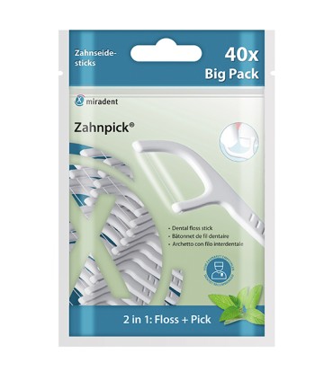 Miradent - Scobitori cu ata dentara, 40 buc.