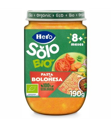 Hero Solo BIO - Meniu ecologic (BIO) paste bolognese, 8 luni+, 190g