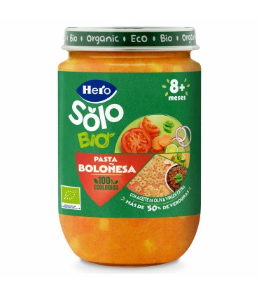 Hero Solo BIO - Meniu ecologic (BIO) paste bolognese, 8 luni+, 190g