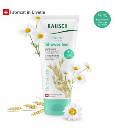 Rausch - Herbaderm - Gel de duș cu mușețel pentru piele sensibilă, 200ml
