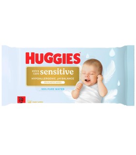 Huggies EXTRA CARE SENSITIVE -  servetele umede, 48 buc