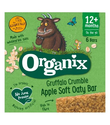 ORGANIX - BATOANE ECOLOGICE (BIO) DIN OVAZ INTEGRAL CU MERE, 6X23G, 12luni+