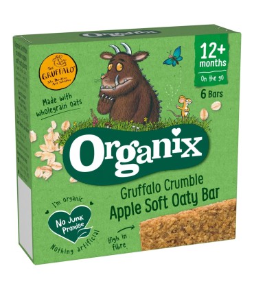 ORGANIX - BATOANE ECOLOGICE (BIO) DIN OVAZ INTEGRAL CU MERE, 6X23G, 12luni+