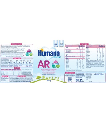 Humana - EXPERT AR - Formula speciala de lapte praf, 350g, 0luni+