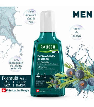 Rausch - Gama de energizare - Sampon cu ienupar, pentru barbati