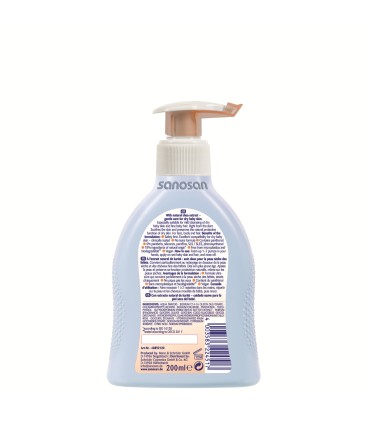 Sanosan baby – Gel nutritiv de curățare pentru păr și corp, pentru piele uscată, 0 luni+, 200ml