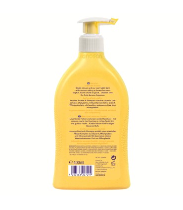 Sanosan Kids - Gel de duș și șampon cu miros de banane, 400ml