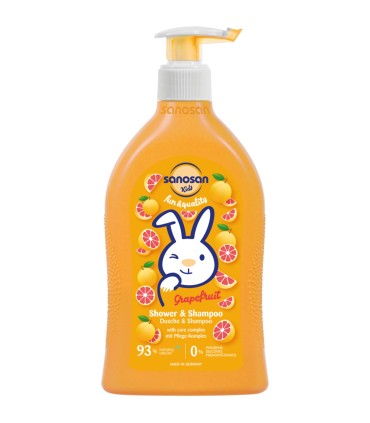 Sanosan Kids - Gel de duș și șampon cu miros de grepfrut, 400ml