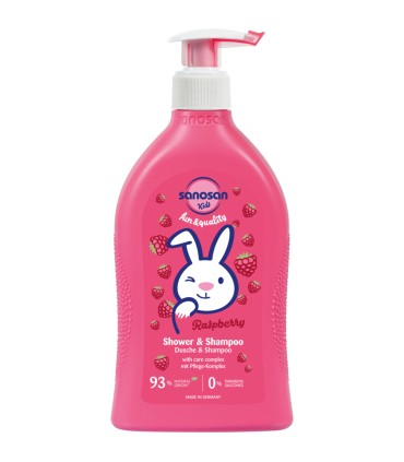 Sanosan Kids - Gel de duș și șampon cu miros de zmeură, 400ml