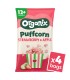 Organix Puffcorn - Snack BIO din porumb și orez cu căpșuni și mere, 12 luni+, 60g.