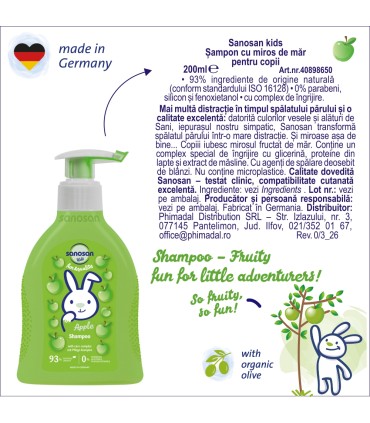 Sanosan Kids - Șampon cu miros de mar pentru copii, 200ml