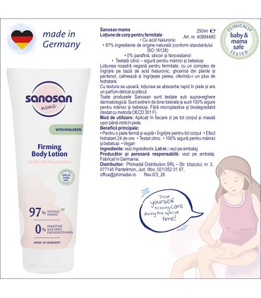 Sanosan Mama - Loțiune de corp, pentru fermitate, 250ml