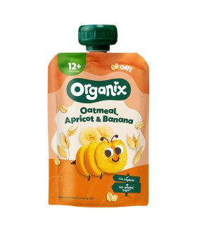 ORGANIX PIURE GUSTARE ECOLOGICA (BIO) DE OVAZ, CAISE SI BANANE, 100G, 12luni+
