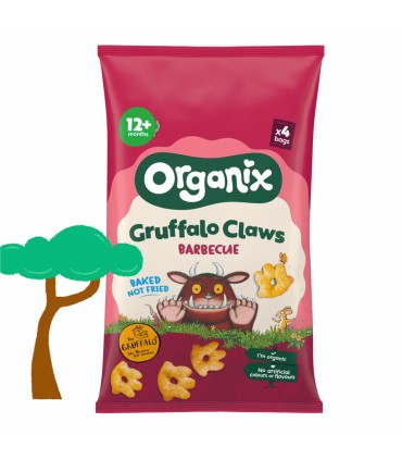 ORGANIX - GRUFFALO - FIGURINE  ECOLOGICE (BIO) DIN PORUMB CU BARBECUE, 4X15G, 12luni+