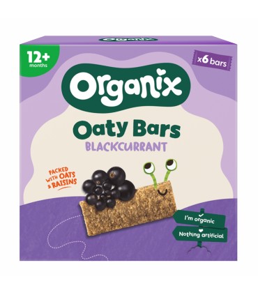 ORGANIX - BATOANE ECOLOGICE (BIO) DIN OVAZ INTEGRAL CU MERE SI COACAZE NEGRE 6X23G, 12luni+