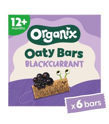 ORGANIX - BATOANE ECOLOGICE (BIO) DIN OVAZ INTEGRAL CU MERE SI COACAZE NEGRE 6X23G, 12luni+