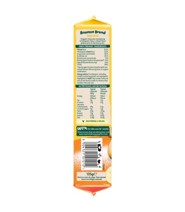 ORGANIX - BISCUITI ECOLOGICI (BIO) CU BANANA. 135g, 36luni+